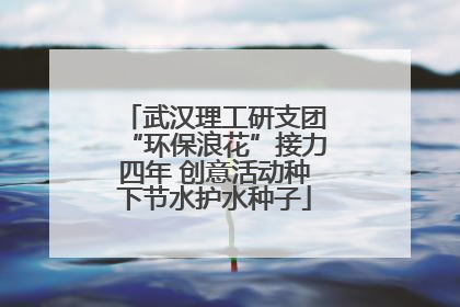 武汉理工研支团“环保浪花”接力四年 创意活动种下节水护水种子