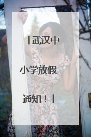 武汉中小学放假通知！