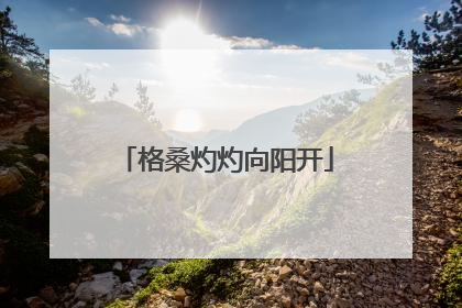 格桑灼灼向阳开