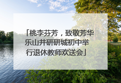 桃李芬芳，致敬芳华 乐山井研研城初中举行退休教师欢送会