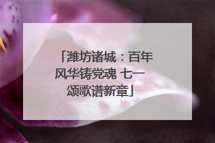 潍坊诸城：百年风华铸党魂 七一颂歌谱新章