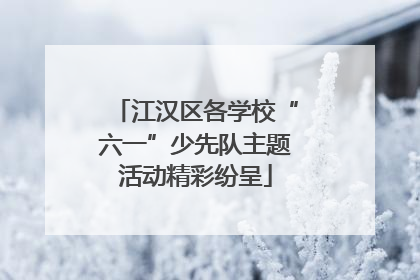 江汉区各学校“六一”少先队主题活动精彩纷呈