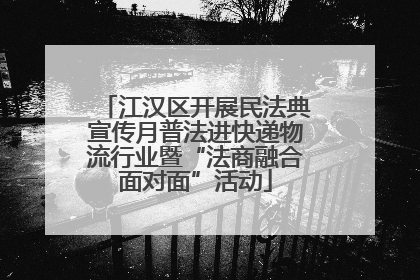 江汉区开展民法典宣传月普法进快递物流行业暨“法商融合面对面”活动