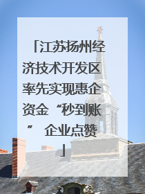 江苏扬州经济技术开发区率先实现惠企资金“秒到账” 企业点赞