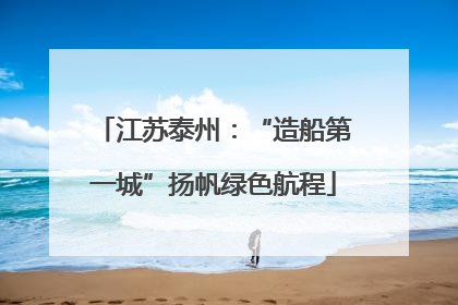 江苏泰州：“造船第一城”扬帆绿色航程