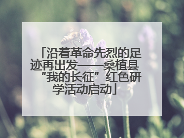 沿着革命先烈的足迹再出发——桑植县“我的长征”红色研学活动启动