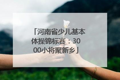 河南省少儿基本体操锦标赛：3000小将聚新乡