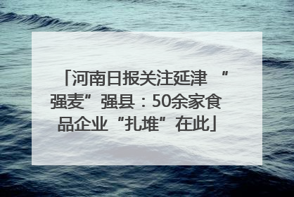 河南日报关注延津 “强麦”强县：50余家食品企业“扎堆”在此
