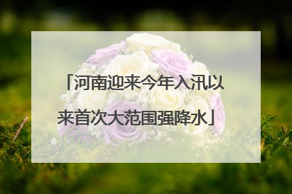 河南迎来今年入汛以来首次大范围强降水