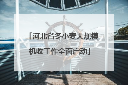 河北省冬小麦大规模机收工作全面启动