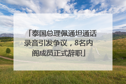 泰国总理佩通坦通话录音引发争议，8名内阁成员正式辞职