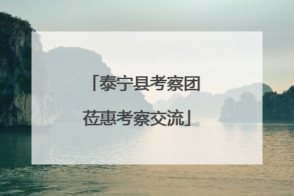 泰宁县考察团莅惠考察交流