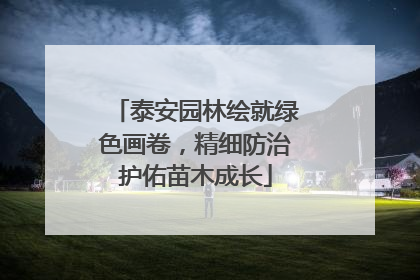 泰安园林绘就绿色画卷，精细防治护佑苗木成长