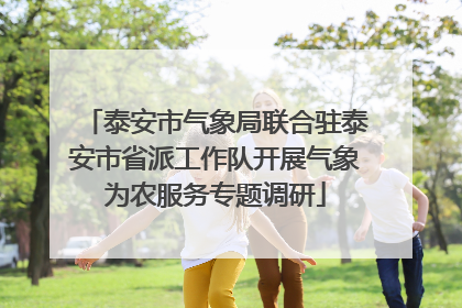 泰安市气象局联合驻泰安市省派工作队开展气象为农服务专题调研