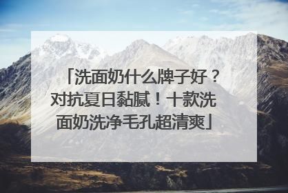 洗面奶什么牌子好？对抗夏日黏腻！十款洗面奶洗净毛孔超清爽