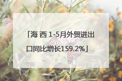 海 西 1-5月外贸进出口同比增长159.2%