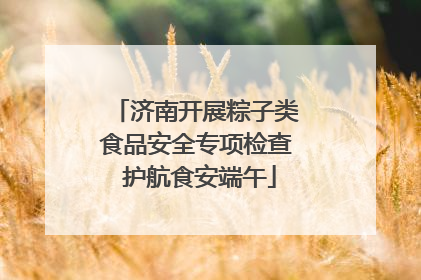 济南开展粽子类食品安全专项检查 护航食安端午
