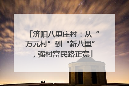 济阳八里庄村：从“万元村”到“新八里”，强村富民路正宽