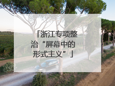 浙江专项整治“屏幕中的形式主义”
