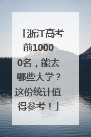浙江高考前10000名，能去哪些大学？这份统计值得参考！