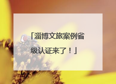 淄博文旅案例省级认证来了！
