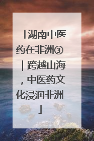 湖南中医药在非洲③｜跨越山海，中医药文化浸润非洲