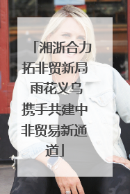 湘浙合力拓非贸新局 雨花义乌携手共建中非贸易新通道