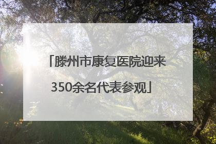 滕州市康复医院迎来350余名代表参观