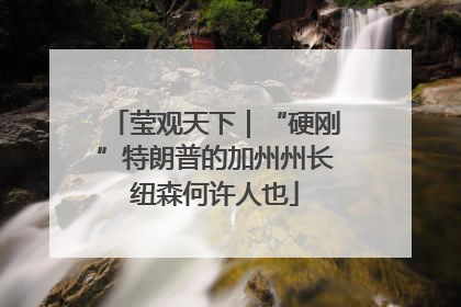 莹观天下｜“硬刚”特朗普的加州州长纽森何许人也