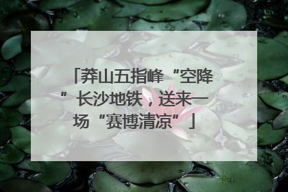 莽山五指峰“空降”长沙地铁，送来一场“赛博清凉”