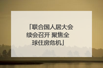 联合国人居大会续会召开 聚焦全球住房危机