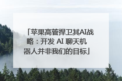 苹果高管捍卫其AI战略：开发 AI 聊天机器人并非我们的目标