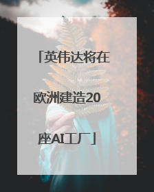 英伟达将在欧洲建造20座AI工厂