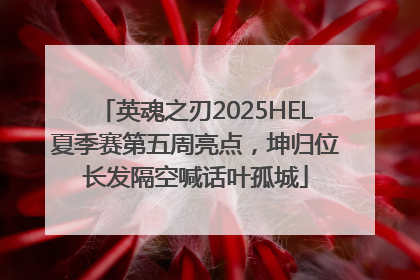 英魂之刃2025HEL夏季赛第五周亮点，坤归位长发隔空喊话叶孤城