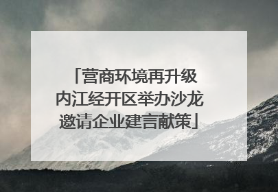 营商环境再升级 内江经开区举办沙龙邀请企业建言献策