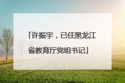 许振宇，已任黑龙江省教育厅党组书记