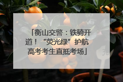 衡山交警：铁骑开道！“荧光绿”护航高考考生直抵考场