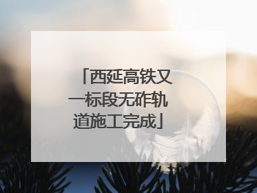 西延高铁又一标段无砟轨道施工完成