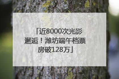 近8000次光影邂逅！潍坊端午档票房破128万