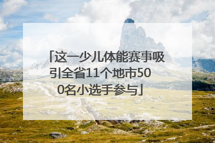 这一少儿体能赛事吸引全省11个地市500名小选手参与