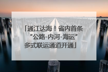 通江达海！省内首条“公路-内河-海运”多式联运通道开通
