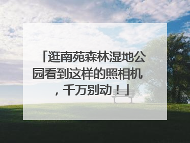 逛南苑森林湿地公园看到这样的照相机，千万别动！