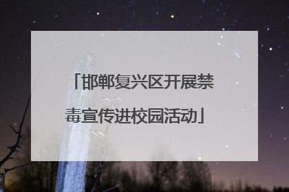 邯郸复兴区开展禁毒宣传进校园活动