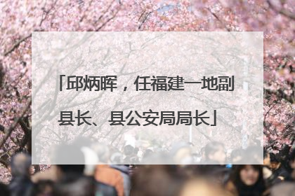 邱炳晖，任福建一地副县长、县公安局局长