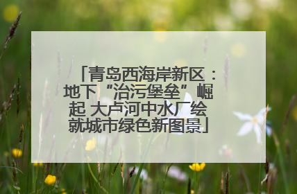 青岛西海岸新区：地下“治污堡垒”崛起 大卢河中水厂绘就城市绿色新图景
