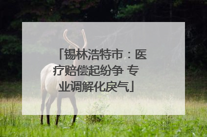 锡林浩特市：医疗赔偿起纷争 专业调解化戾气