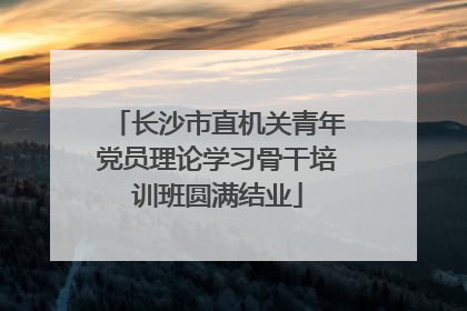 长沙市直机关青年党员理论学习骨干培训班圆满结业