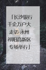 长沙银行千企万户大走访·永州祁阳高新区专场举行