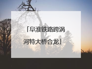 阜淮铁路跨涡河特大桥合龙