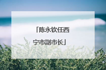 陈永钦任西宁市副市长